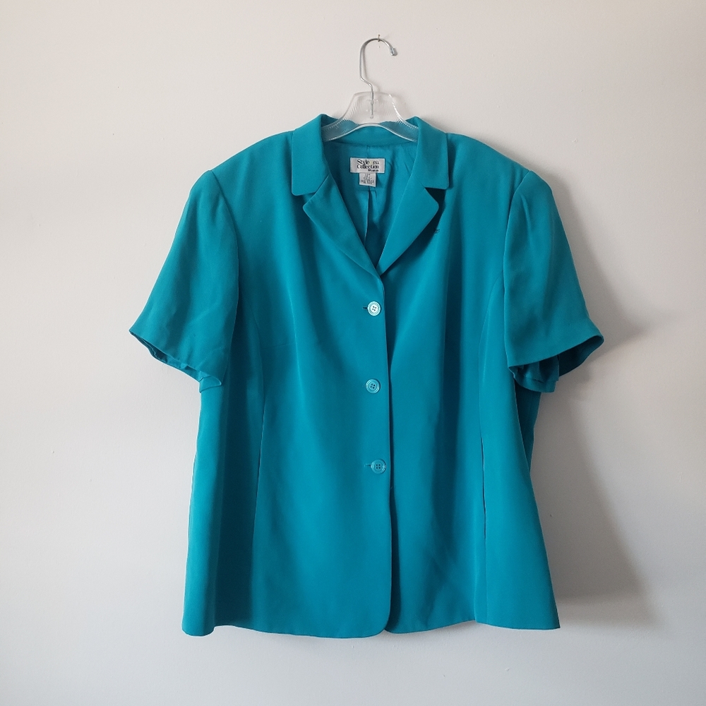Teal Button-Up